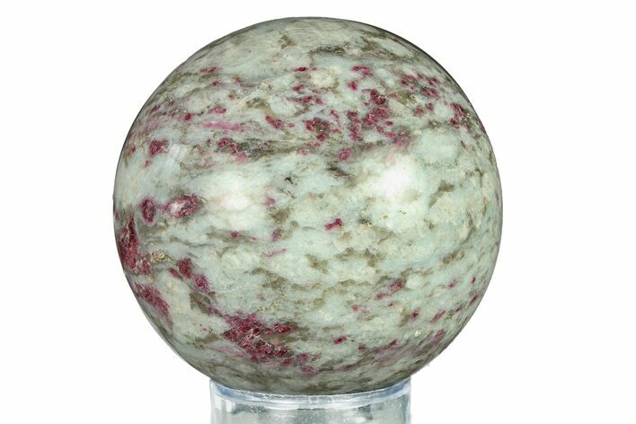 Polished Rubellite (Tourmaline) & Quartz Sphere - Madagascar #286093